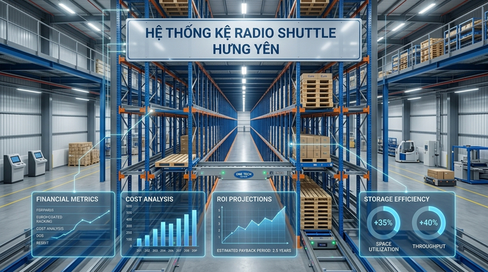 Chi phí và ROI kệ Radio Shuttle Hưng Yên Tính chi phí và hoàn vốn cho kệ Radio Shuttle Hưng Yên