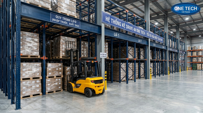 Kệ drive in Hưng Yên trong kho công nghiệp Kệ drive in Hưng Yên dùng cho kho pallet công nghiệp