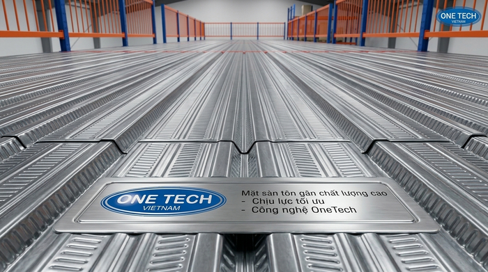 Mặt sàn tôn gân cho hệ thống kệ mezzanine