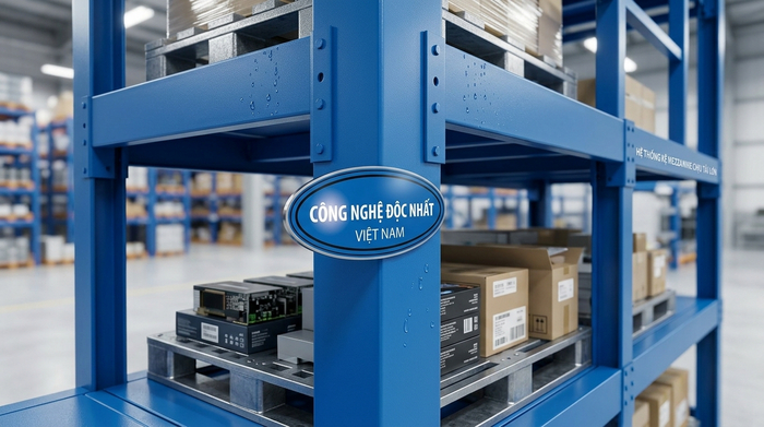 Lớp sơn tĩnh điện kệ sàn mezzanine chống ẩm