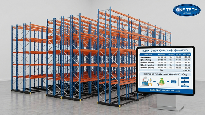 Bảng báo giá kệ sắt công nghiệp tải nặng xuất xưởng trực tiếp