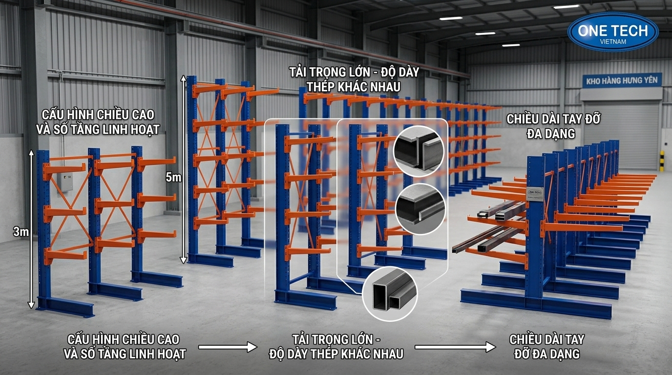 Báo giá kệ tay đỡ Hưng Yên theo kích thước và tải trọng thực tế