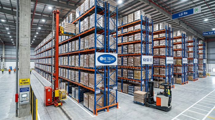 So sánh Stacker-Crane và xe nâng trong kho Chọn Stacker-Crane hay xe nâng đa năng cho kho Hưng Yên