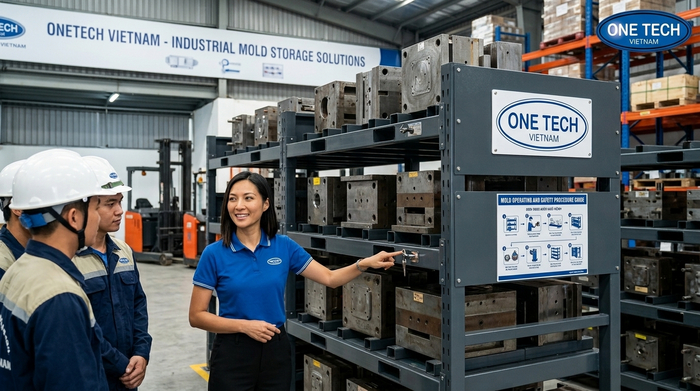Đào tạo quy trình sử dụng kệ khuôn an toàn Đào tạo vận hành kệ khuôn sau bàn giao