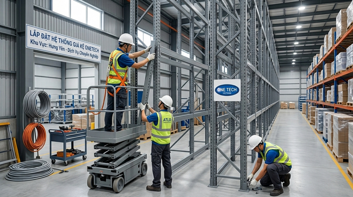 Đội kỹ thuật lắp đặt kệ narrow aisle tại Hưng Yên Đội kỹ thuật lắp đặt Kệ Narrow Aisle Hưng Yên chuyên nghiệp