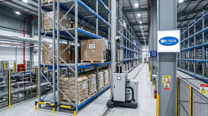 Hệ thống lưu trữ chống ẩm trong kho Hưng Yên Hệ thống lưu trữ chống ẩm cho kho sử dụng Stacker-Crane tại Hưng Yên