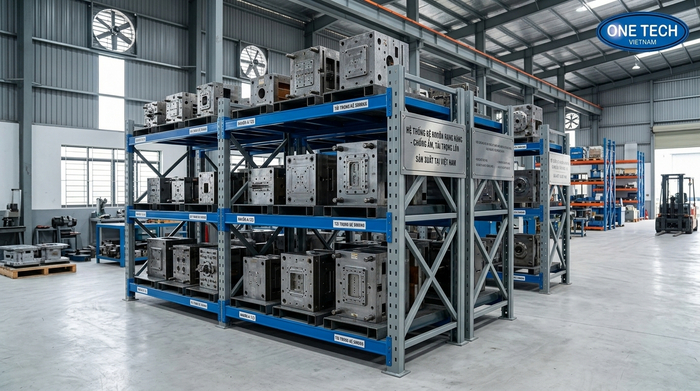 Kệ khuôn chống ẩm phù hợp khí hậu Hưng Yên Kệ khuôn chống ẩm trong kho sản xuất tại Hưng Yên