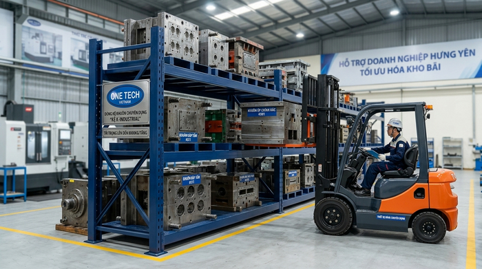 Kệ khuôn Hưng Yên trong nhà máy cơ khí Kệ khuôn Hưng Yên sử dụng trong nhà máy cơ khí
