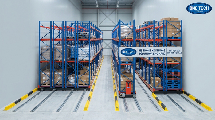 Kệ Mobile Rack di động giúp tiết kiệm tối đa diện tích lối đi