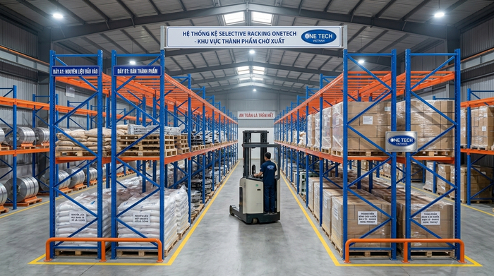 Kệ Selective cho kho sản xuất Phố Nối Kệ Selective cho kho sản xuất tại khu vực Phố Nối Hưng Yên