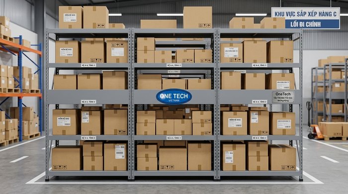 Kệ trung tải lưu thùng carton cho kho trung chuyển