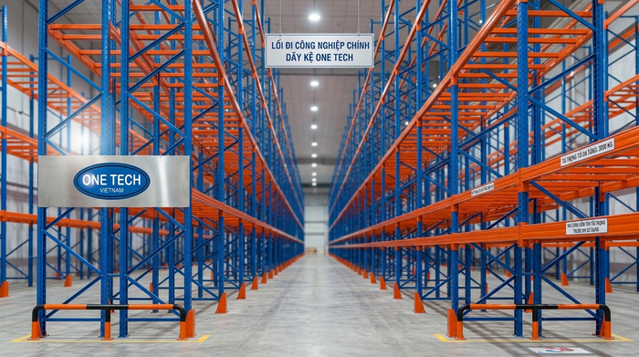 Hệ thống kệ sắt công nghiệp tải nặng Hưng Yên trong kho logistics hiện đại