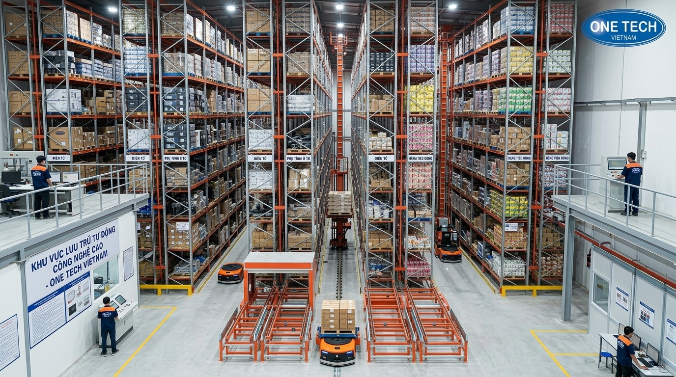 Kệ kho ASRS Hưng Yên tối ưu diện tích lưu trữ trong nhà xưởng