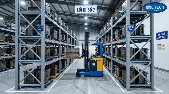 Lựa chọn xe nâng cho hệ thống kệ khuôn Mẫu xe nâng phù hợp khi sử dụng kệ khuôn