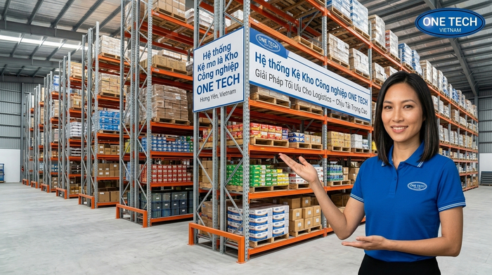 Kệ kho hàng Hưng Yên OneTech tư vấn giải pháp lưu trữ kho trung chuyển