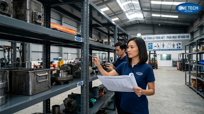 Khảo sát thiết kế kho hàng chuyên nghiệp Đội ngũ kỹ sư OneTech khảo sát mặt bằng kho tại Hưng Yên