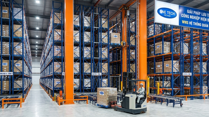 Stacker-Crane kết hợp xe nâng đa năng Stacker-Crane kết hợp xe nâng đa năng Hưng Yên trong kho bán tự động