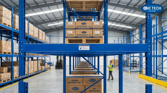 Thanh beam kệ Double Deep chịu tải cho pallet rack Hưng Yên