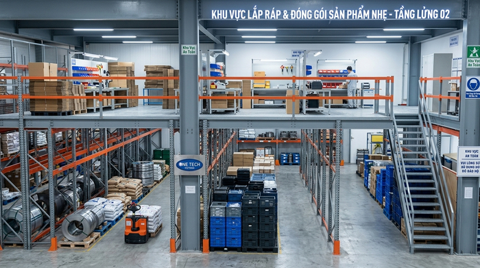 Ứng dụng kệ sắt công nghiệp tải nặng tại khu công nghiệp Phố Nối