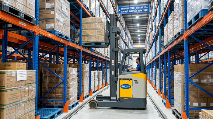 Xe nâng chuyên dụng cho kệ narrow aisle Hưng Yên Xe nâng chuyên dụng vận hành trong lối đi hẹp của Kệ Narrow Aisle Hưng Yên