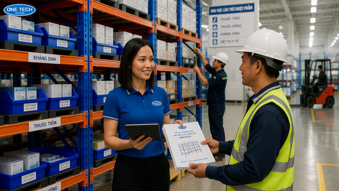 Bàn giao kệ kho dược phẩm và đào tạo quy trình vận hành