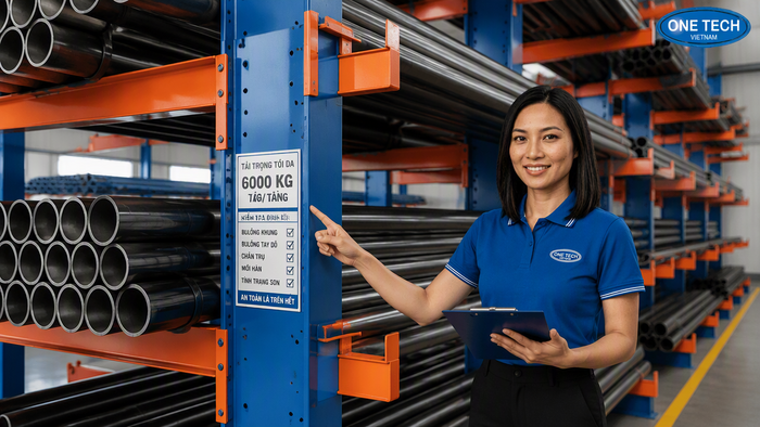 Bàn giao và hướng dẫn sử dụng kệ để ống thép an toàn