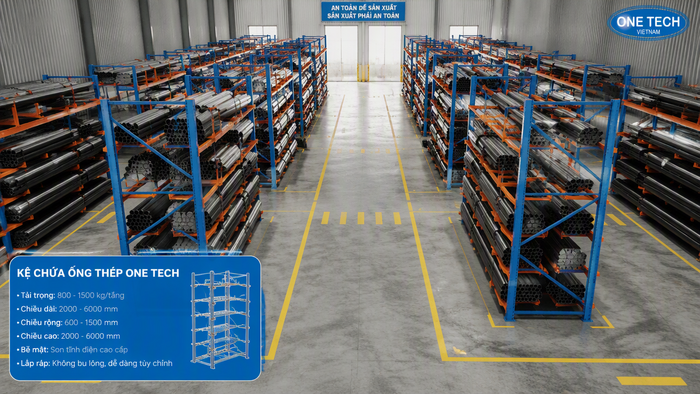Bản vẽ thiết kế kệ để ống thép theo mặt bằng kho