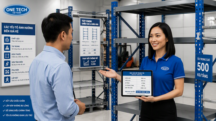 Báo giá thiết bị nhà kho Hưng Yên theo cấu hình kệ