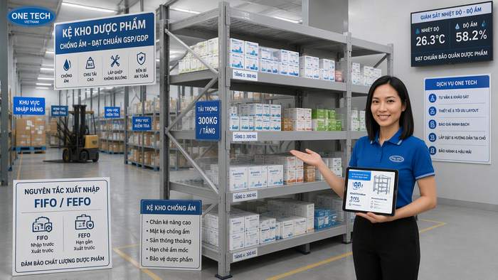 Kệ kho dược phẩm chống ẩm trong mùa nồm tại Hưng Yên