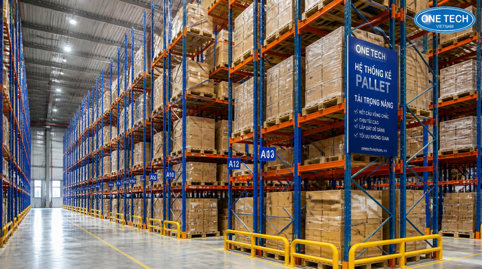 Kệ kho logistics Hưng Yên cho kho công nghiệp Hệ thống kệ kho logistics Hưng Yên trong kho hàng công nghiệp