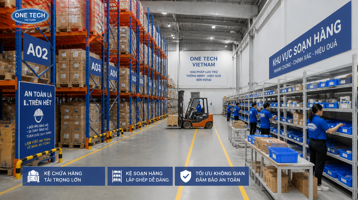 Layout kệ kho logistics tối ưu mật độ lưu trữ Bản vẽ layout kệ kho logistics tối ưu lối đi xe nâng