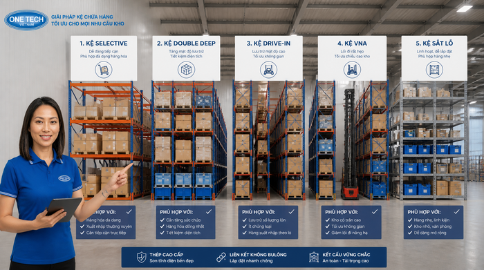 Bảng so sánh kệ kho logistics Hưng Yên So sánh các loại kệ kho logistics phổ biến