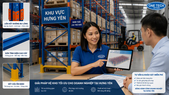 Tư vấn thiết kế kệ xếp chồng Hưng Yên cho kho hàng công nghiệp