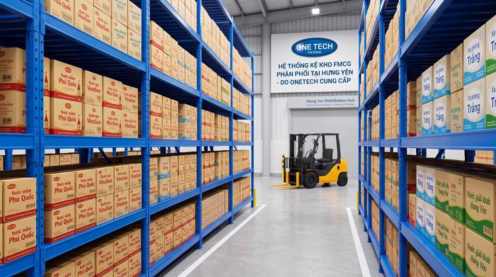 Bàn giao hệ thống kệ kho FMCG Hưng Yên sau lắp đặt