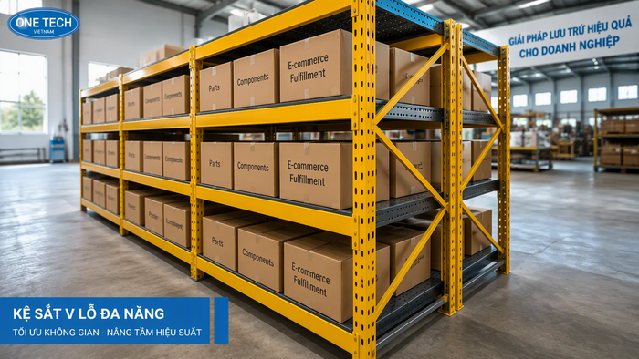 Kệ trung tải thép v lỗ giá rẻ tại Hưng Yên